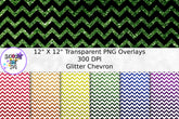 Glitter Chevron Transparent Paper Overlay - Seamless